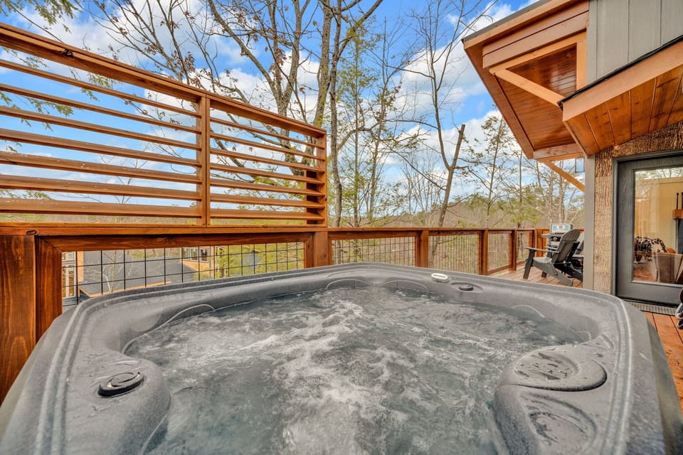 After a day of exploring, unwind and relax in the hot tub!