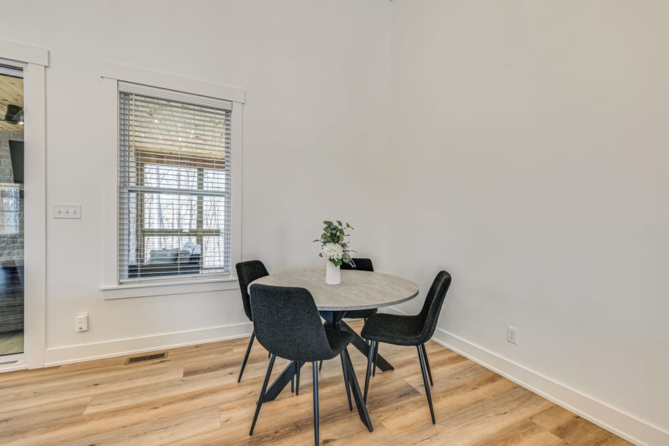 Dining Area | 1st Floor | Dishware/Flatware | Central Heating & A/C