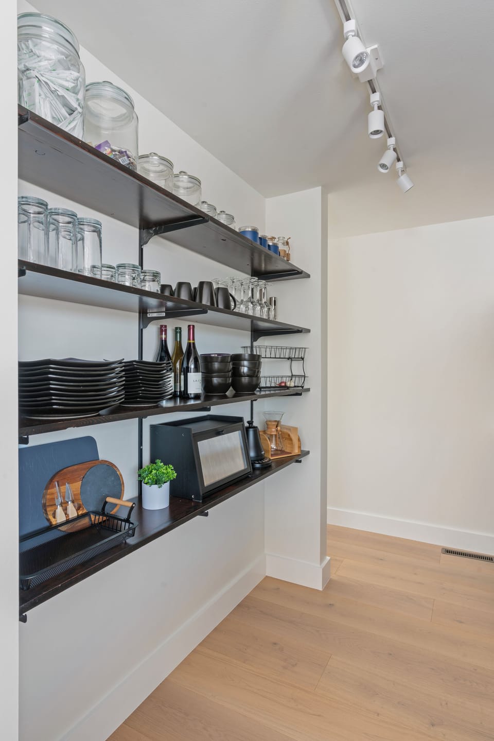 The kitchen is well stocked