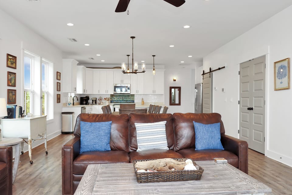 Living Room, Dining and Kitchen