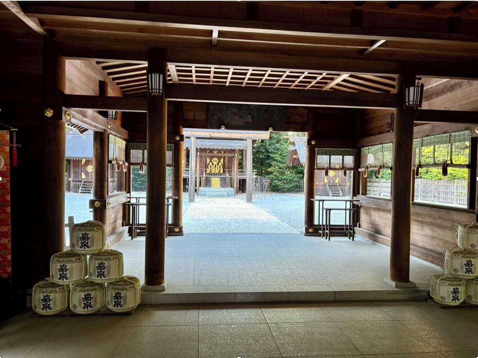 There is a beautiful temple nearby.