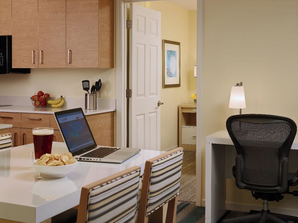 Work comfortably with dedicated desk space and calm, quiet vibes.