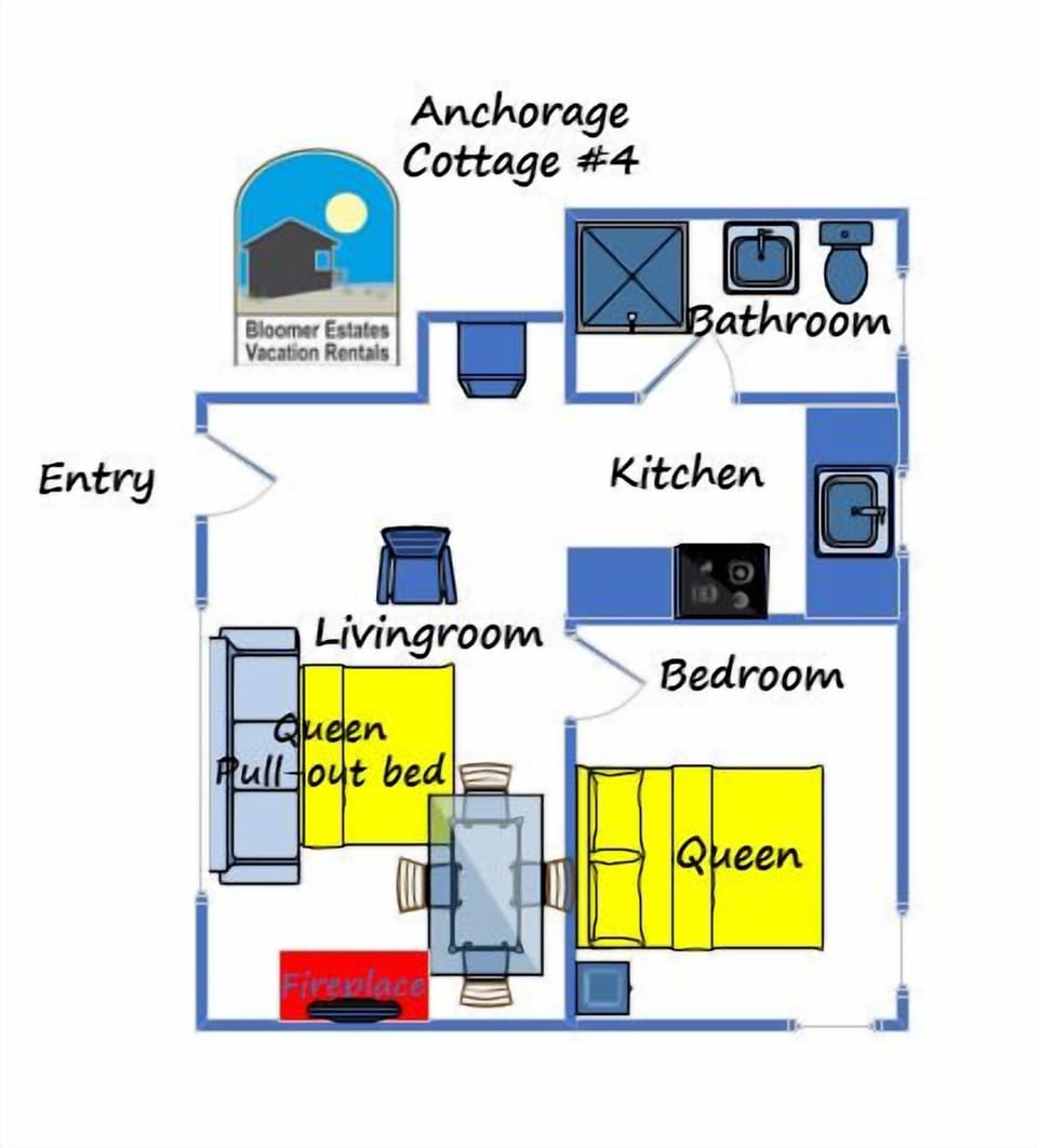 Anchorage Cottage #4 floor plan