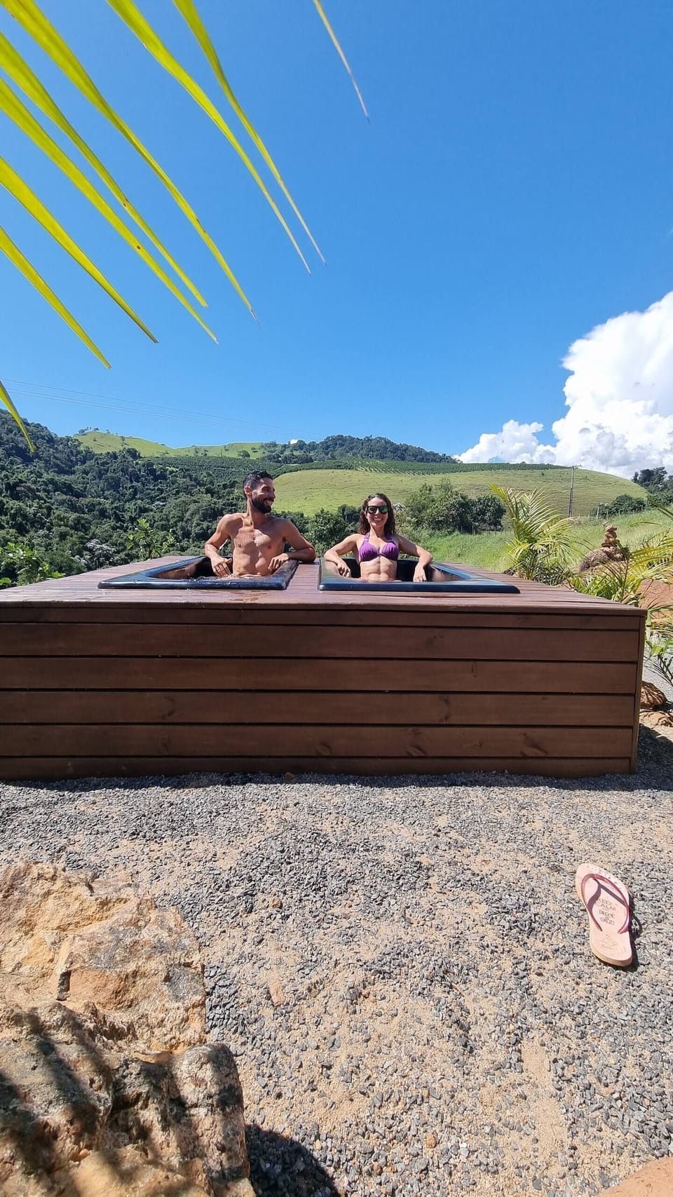 Outdoor spa tub