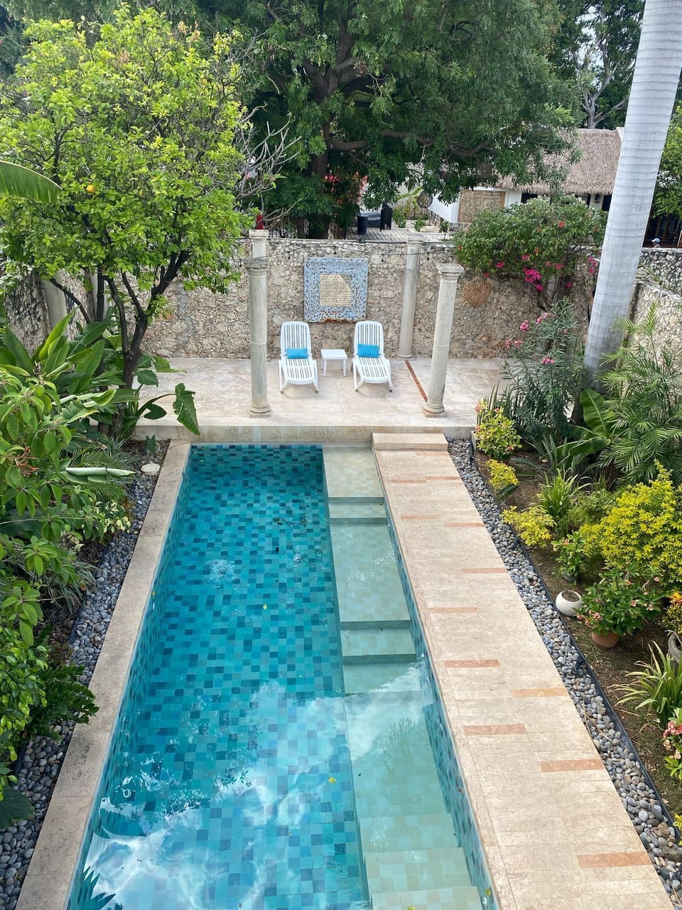 Backyard view from second floor patio