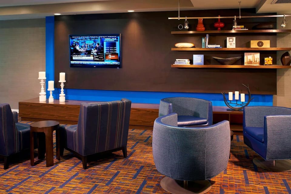 Settle in with a drink and enjoy the stylish seating nook.