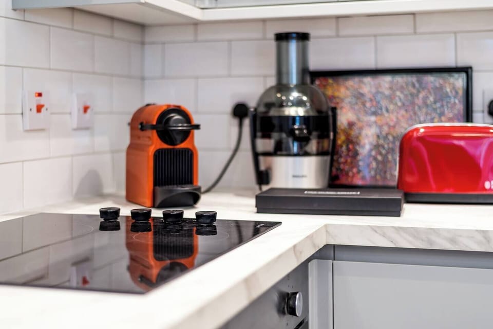 Nespresso machine with complimentary coffee. 