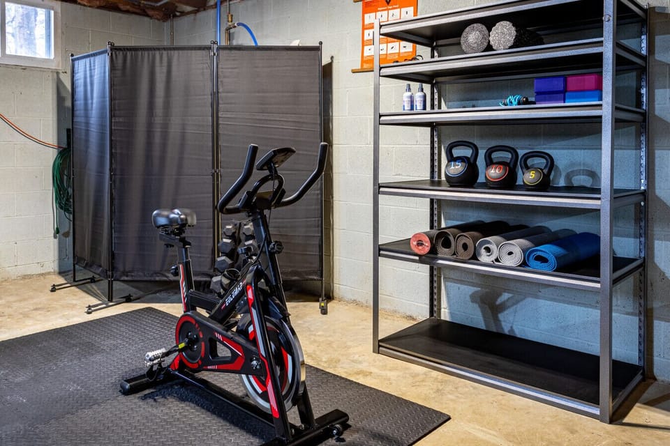 Small, private gym area