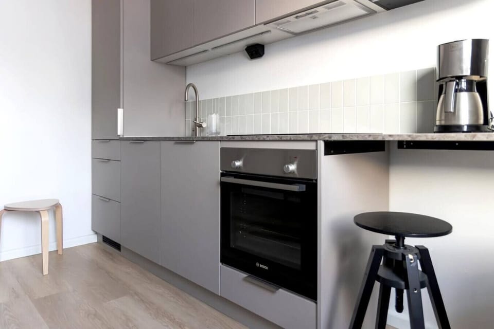 Apartment kitchen with a dishwasher