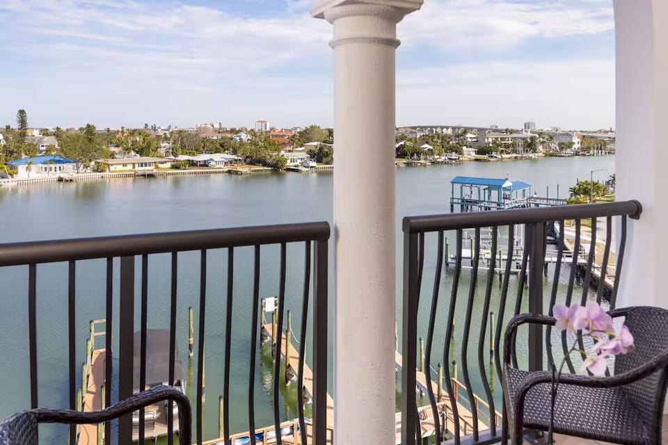 Breathe in open-sky views from your private waterfront balcony.