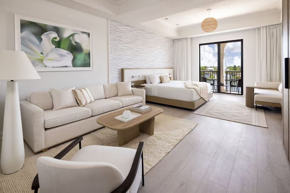 Stretch out in a stylish studio with inviting lounge seating.