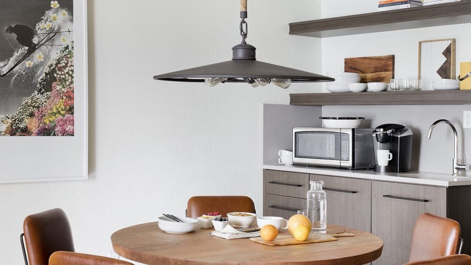 Sip fresh coffee and prep quick bites with handy kitchenette.