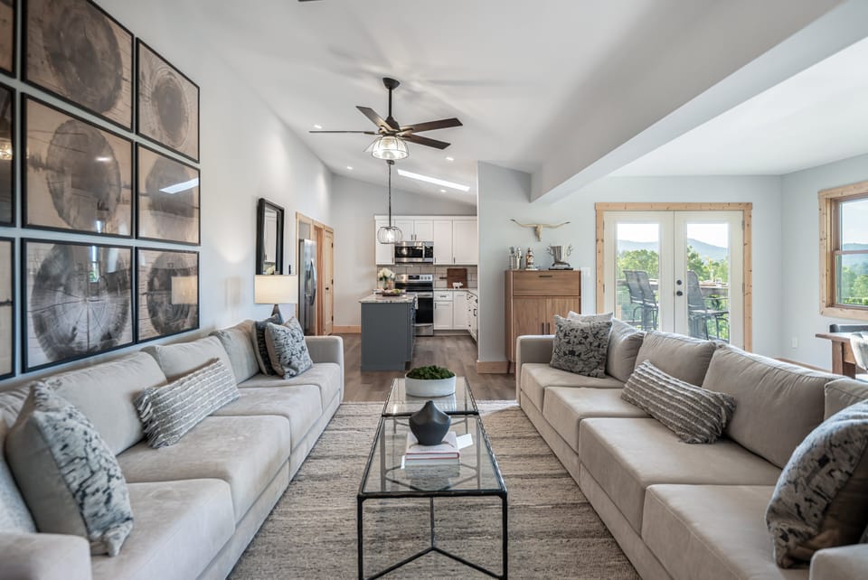 Deep comfy sofas-perfect for movie nights