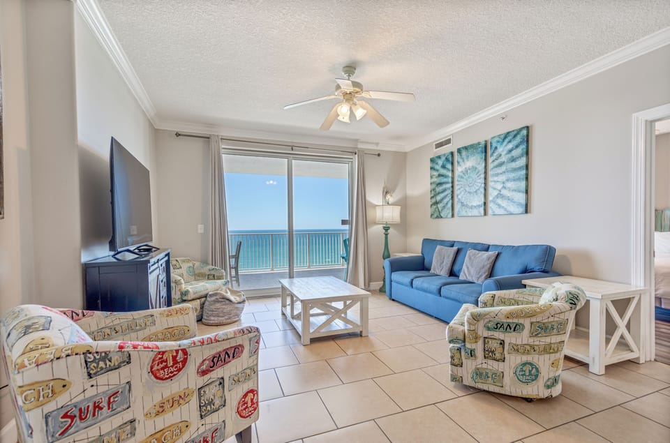 Gulf front living room