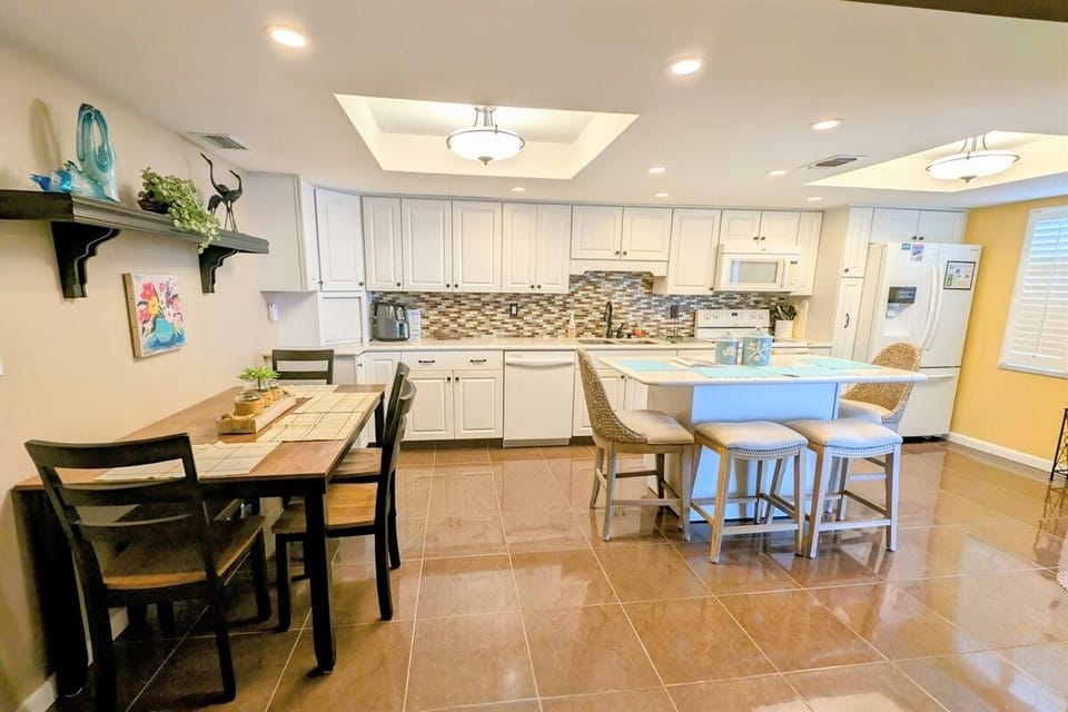 Kitchen with ample seating