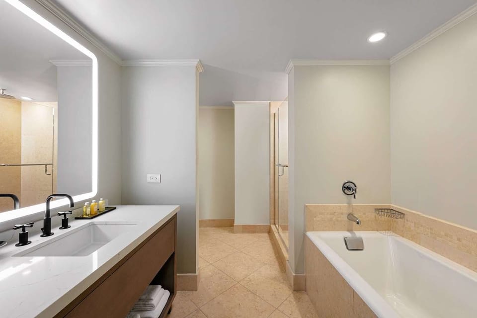 Soak and reset in a deep tub after city exploring.