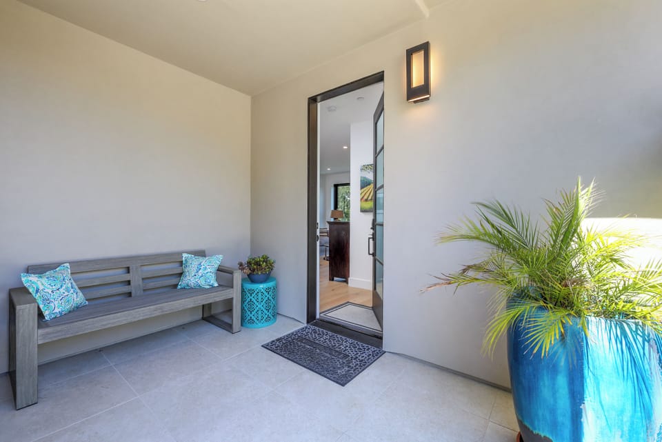Patio and front door