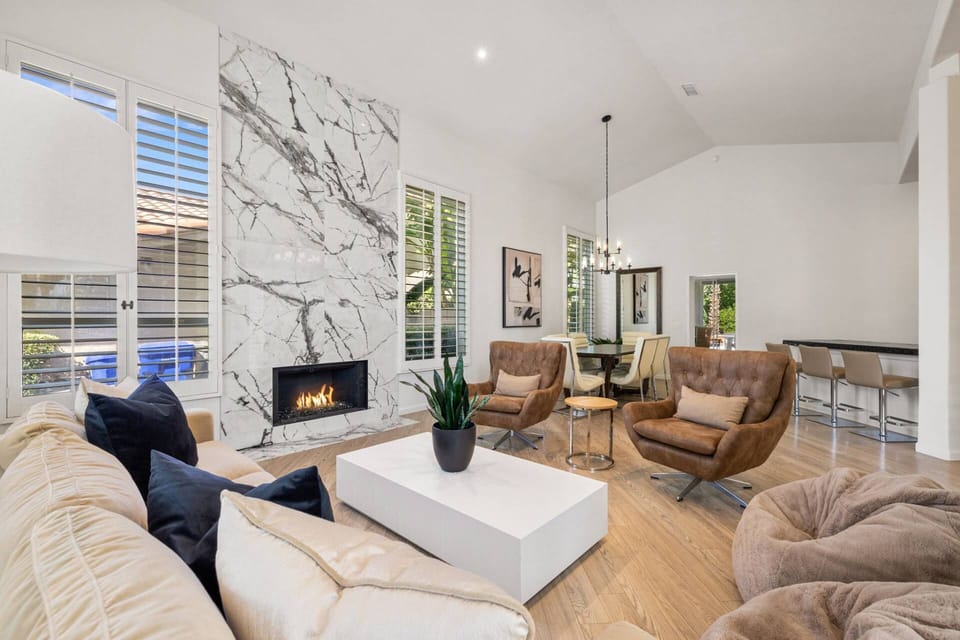 Formal Living Room With Fireplace