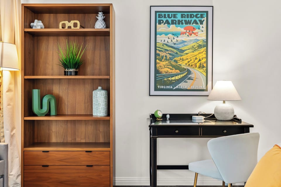 Upstairs Primary: A perfect spot away from everyone to catch up on a little paperwork or emails.
