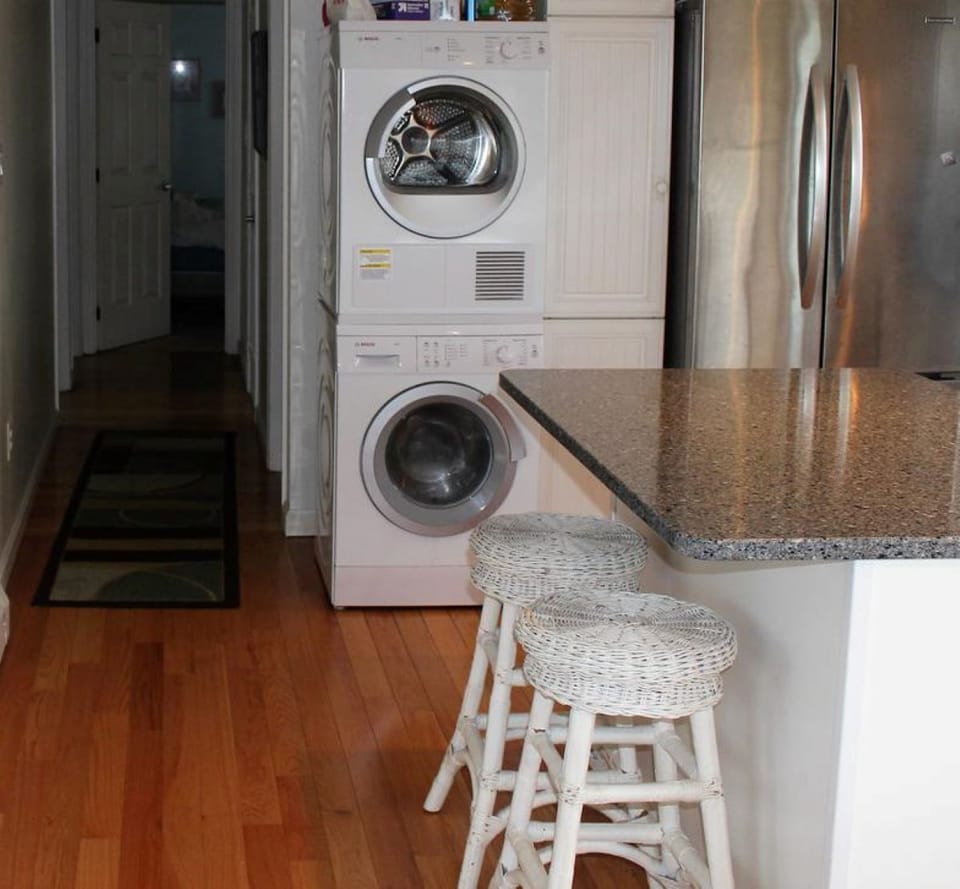 "Convenient washer/dryer in hallway—easy living steps from the bedrooms!  