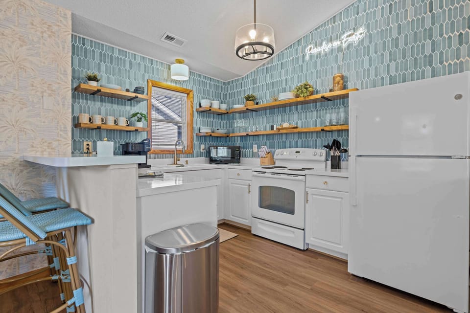 Our fully stocked kitchen
