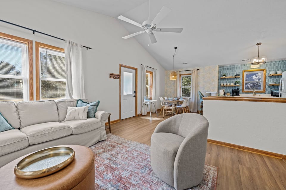 Designed for connection—our open floor layout creates a seamless flow between kitchen, dining, and living spaces. 