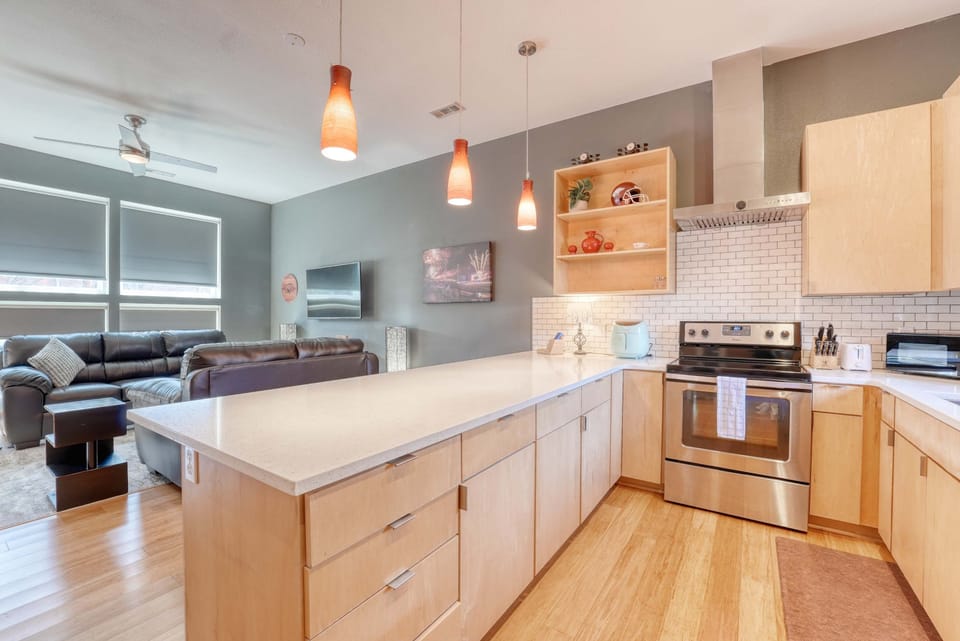 Your view from the kitchen—an open-concept space designed to bring everyone closer while enjoying comfort and connection.