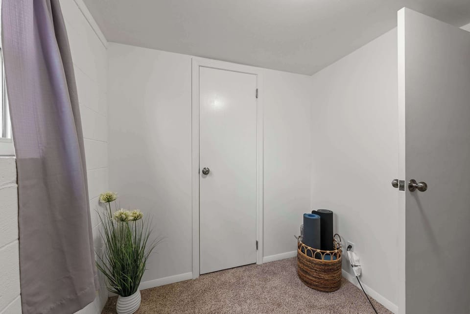 Escape to the downstairs office when you need to catch up on emails