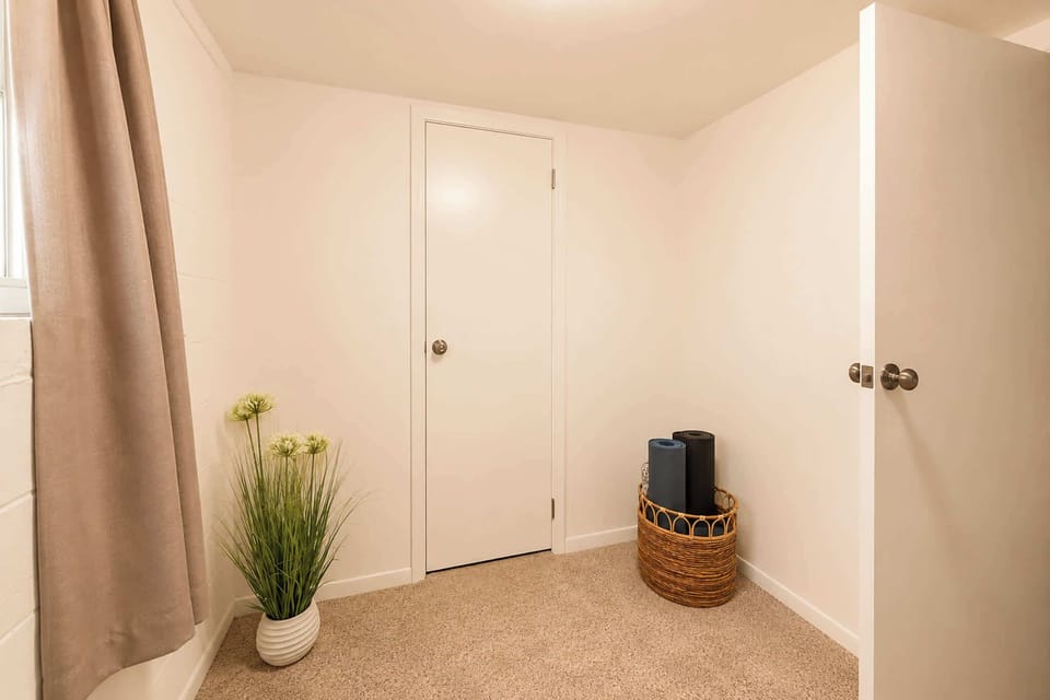 Escape to the downstairs office when you need to catch up on emails