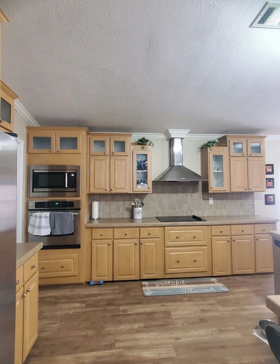 Cooktop, microwave and stove