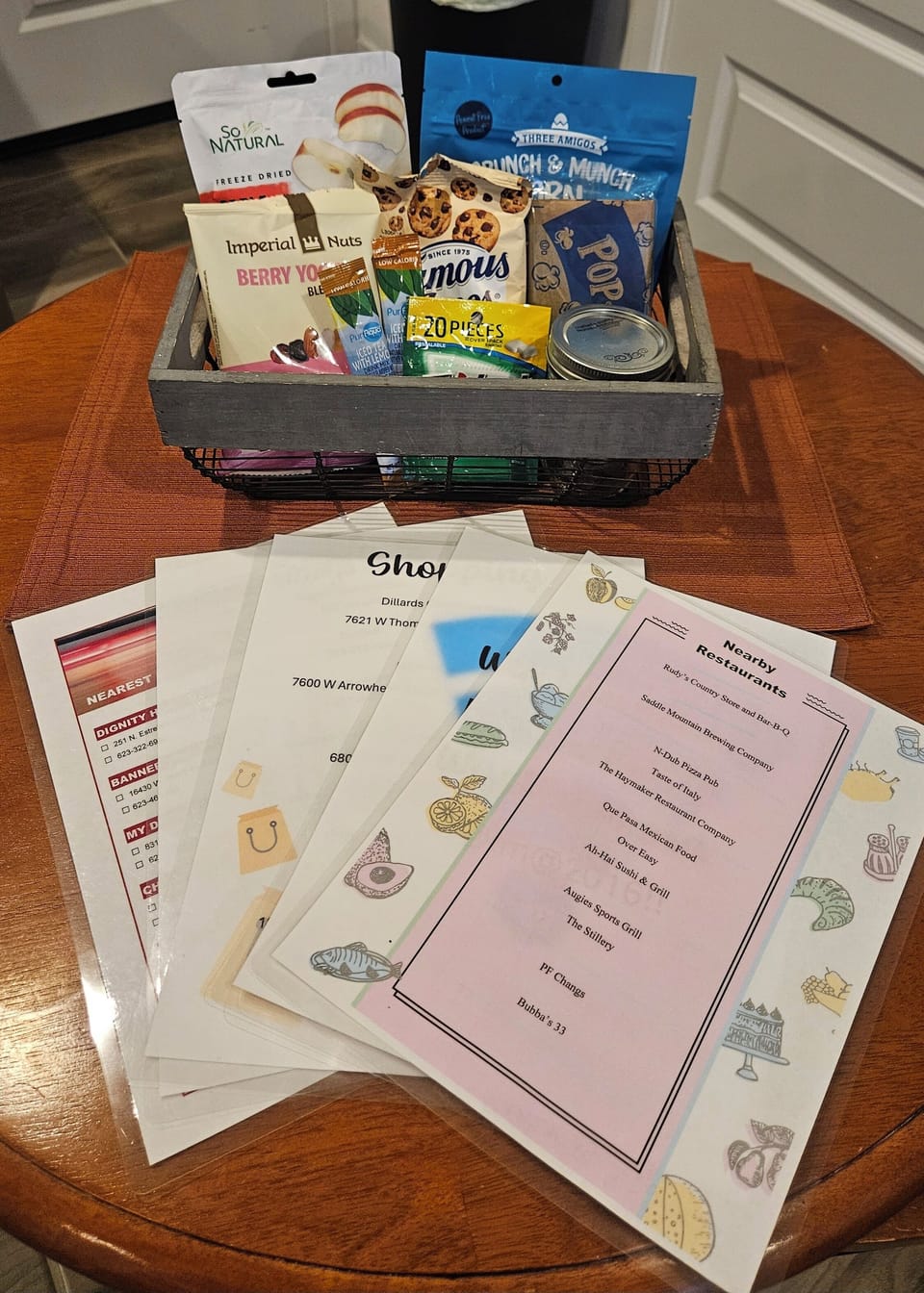 Welcome Snacks for you to enjoy!