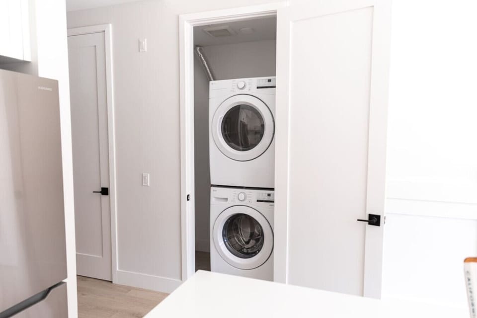 In-unit washer and dryer for your convenience during your stay. Pods and dryer sheets provided.