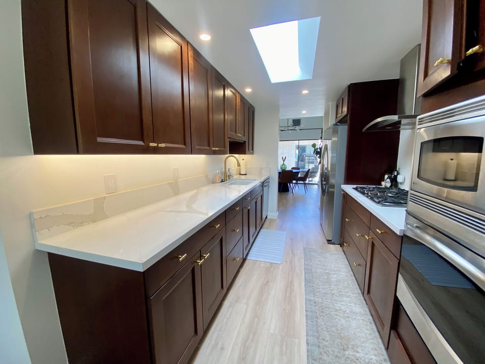Kitchen with skylight