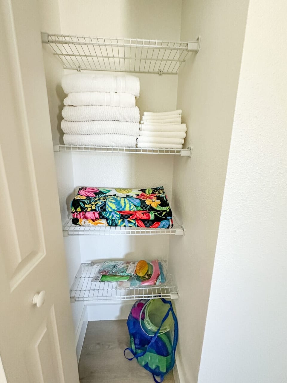 Linen closet in the hall