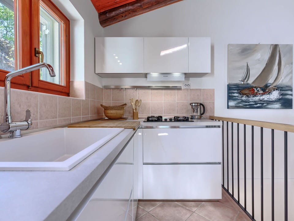 Kitchen, Countertop, Kitchen Appliance, Interior Design, Flooring, Kitchen Sink, Major Appliance, Cabinetry, Wood, Plumbing Fixture