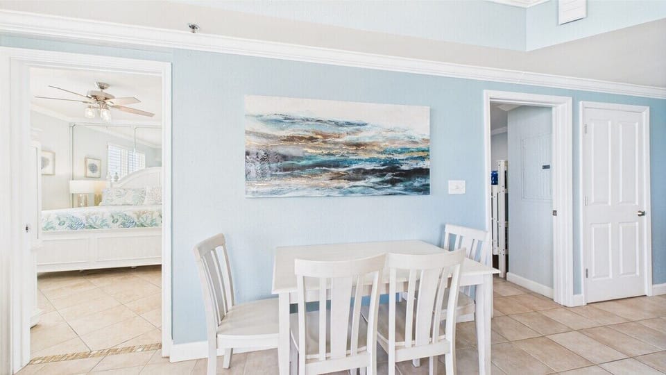 Dining table in living area