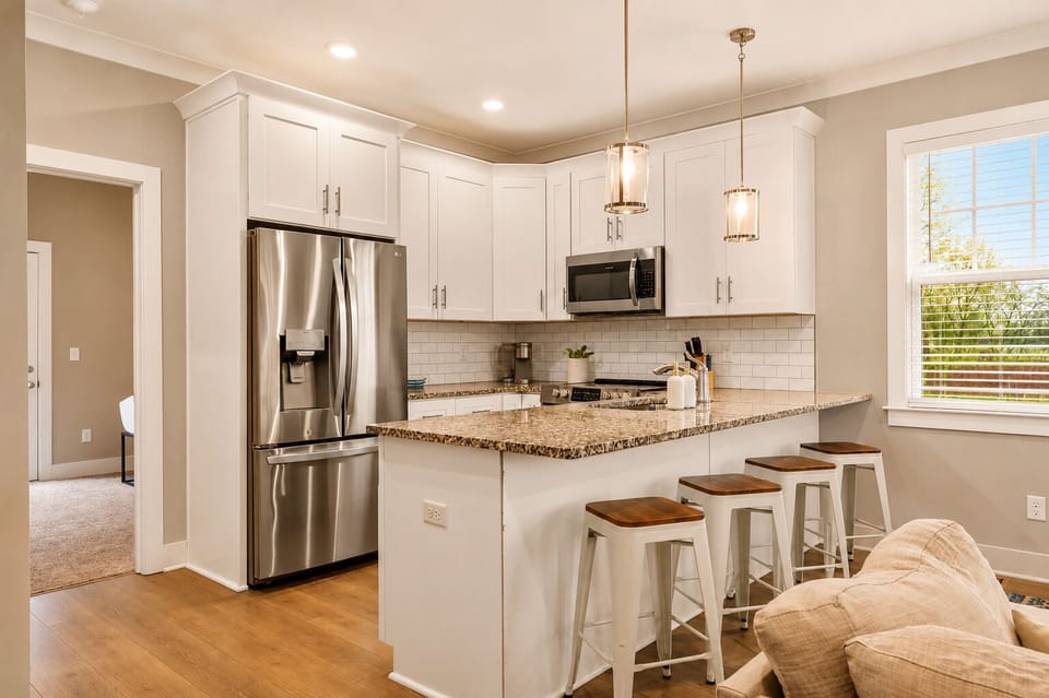 Modern kitchen ready for home-cooked meals.