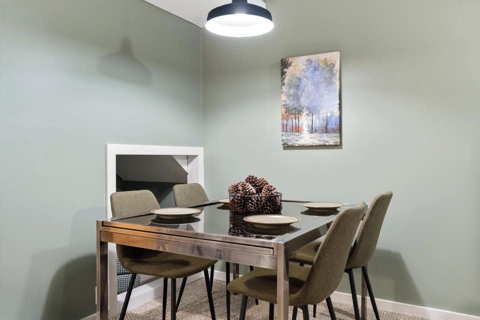 Lower level dining area has seating for four!