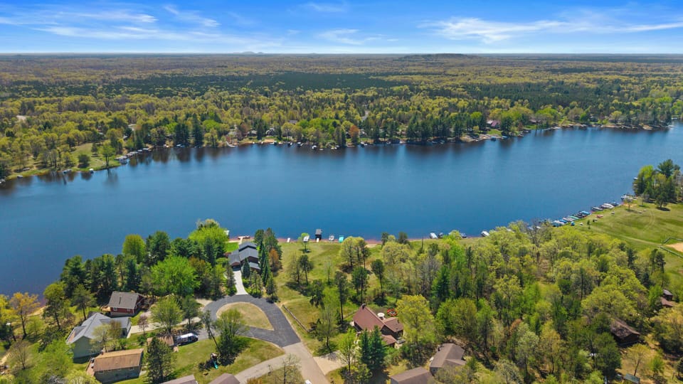 Aerial of Lake Camelot. 