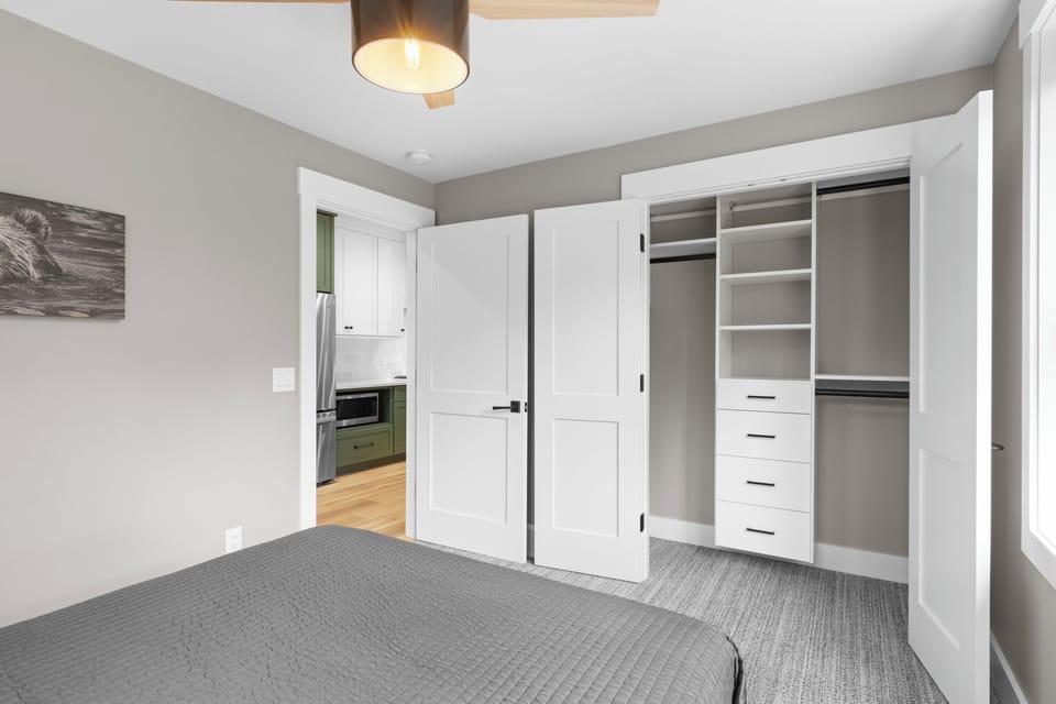 Each bedroom has a closet with ample strorage