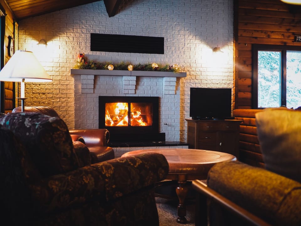 Living Room with gas fireplace