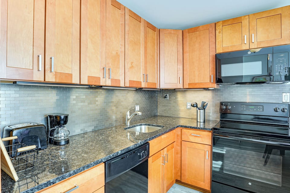 Kitchen & Dining Area | 1st Floor | Drip Coffee Maker | Toaster | Cooking Basics