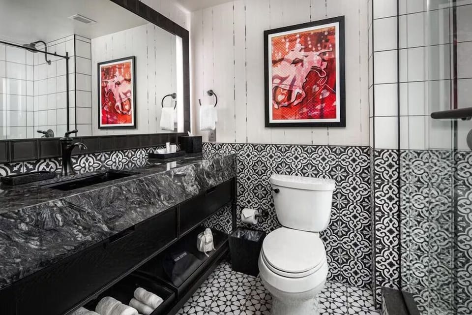 Refresh in a spa-inspired bath with bold tile details.