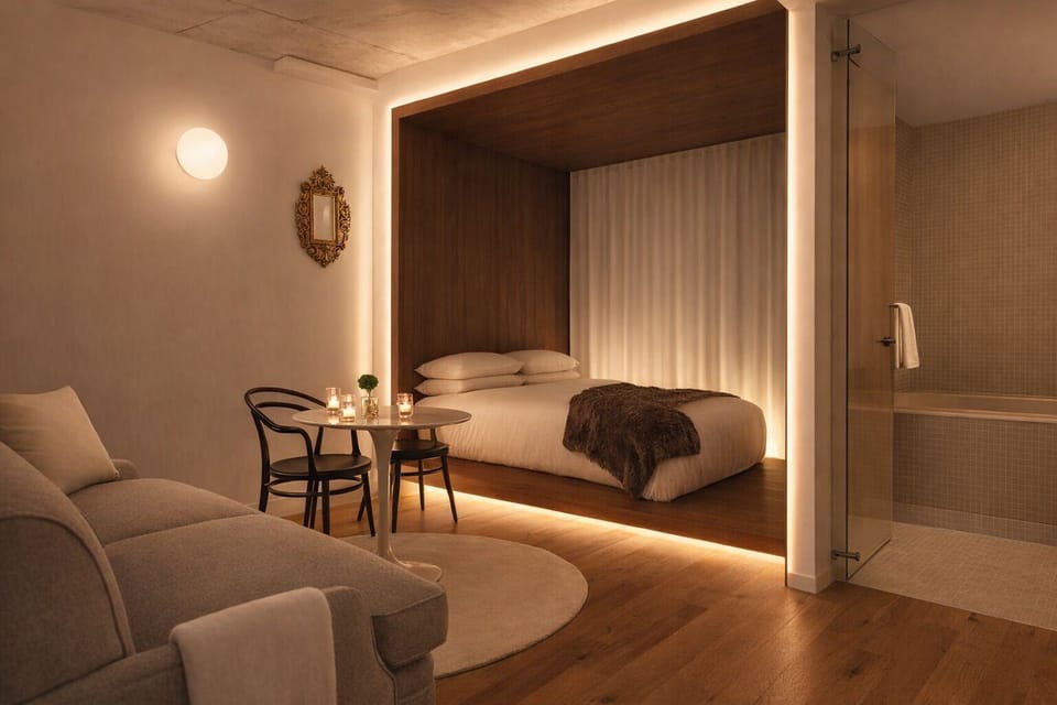 Bedroom. Interior and views may vary based on location and availability.