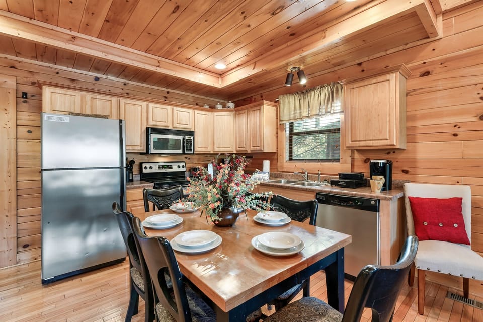 Share good food and great conversation in this inviting dining room.