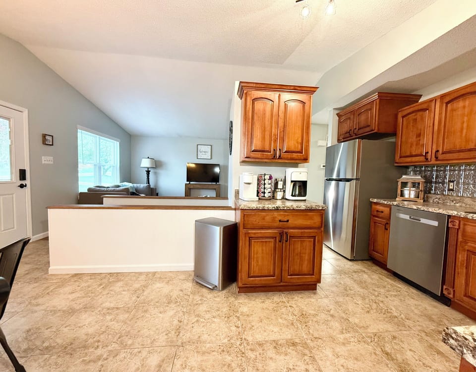 Large eat in kitchen with amenities to cook a snack or gourmet meal