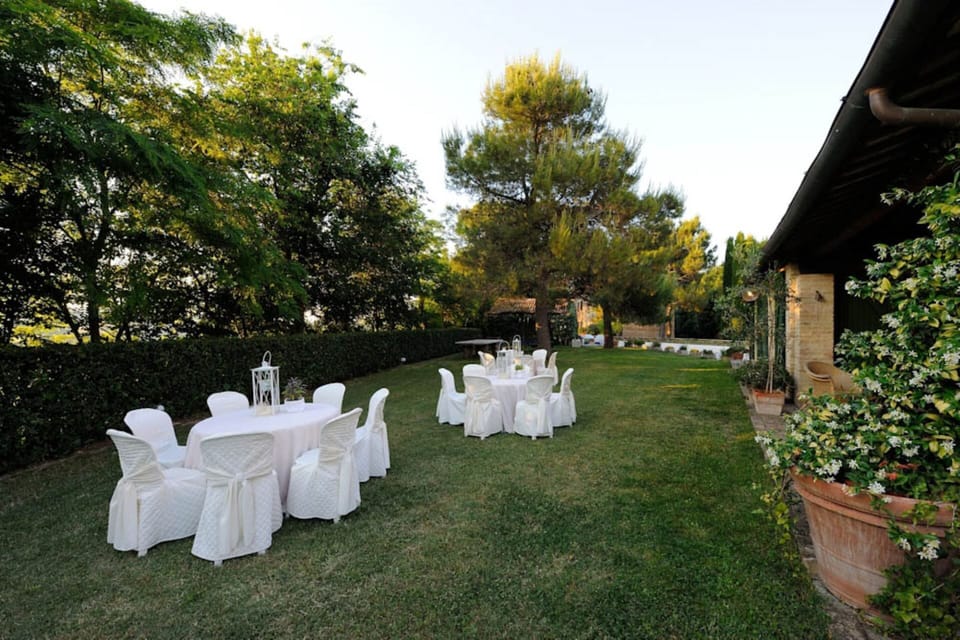 Outdoor banquet area