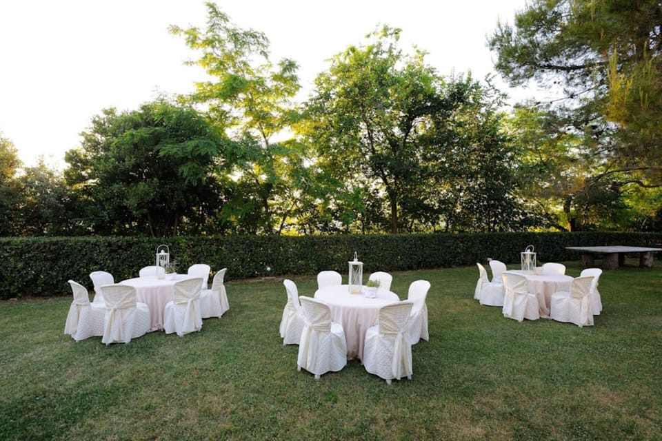 Outdoor banquet area