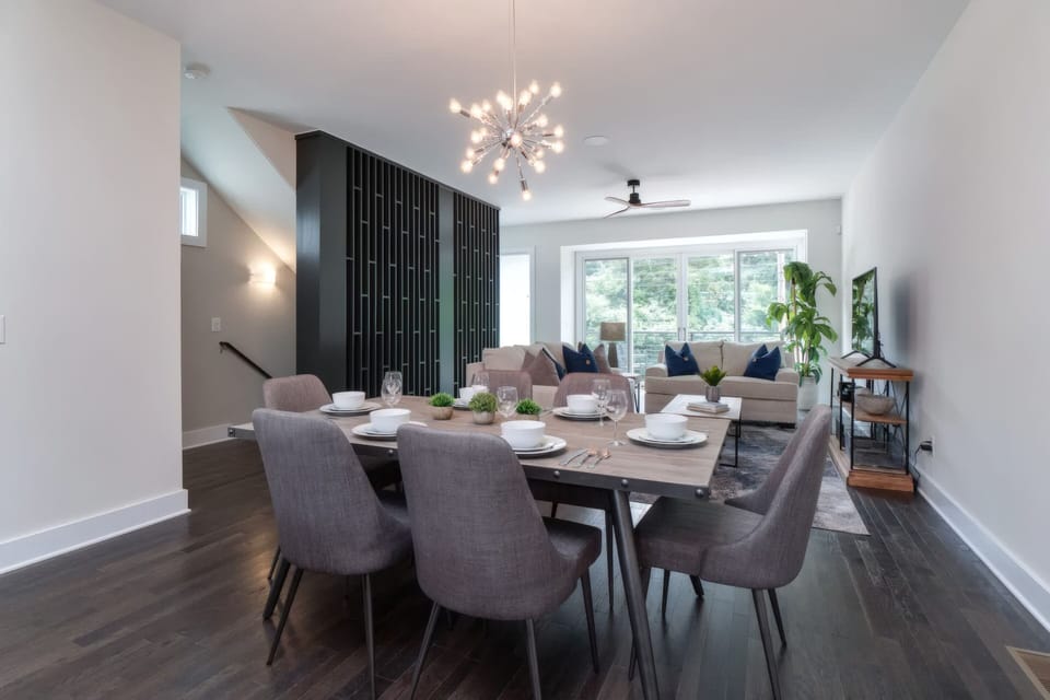 Elegant dining area.