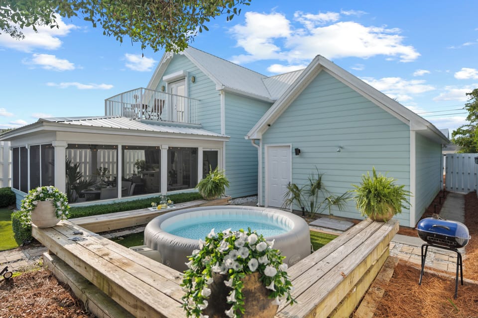 Backyard oasis for cooling off and chilling.

